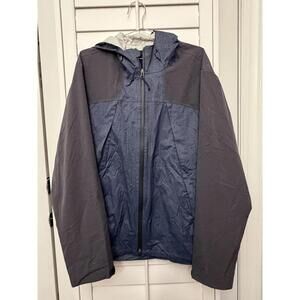 Prana Men’s hardshell rain jacket blue/gray size XL